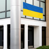 Oekraïense vlag spandoek (Buitenkant Gebouw)