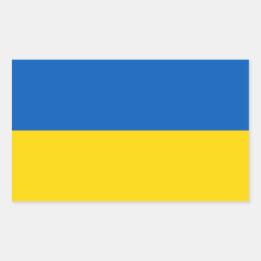 Oekraïense vlag. Steun aan Oekraïne Rechthoekige Sticker