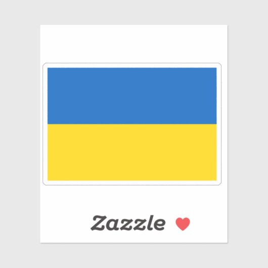 Oekraïense vlag sticker (Vel)