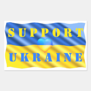 Oekraïense vlag - Sticker hart - steun voor vrijhe