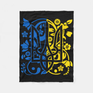 Oekraïense Vlag Symbool Flora Zonnebloem Oekraïens Fleece Deken