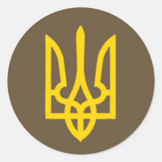 Oekraïense vlag Symbool Volodymyr Zelensky Oekraïe Ronde Sticker