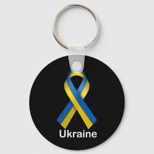 Oekraïense vlag t-shirt met Oekraïense nationale k Sleutelhanger