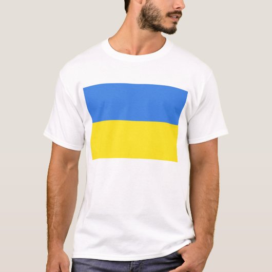 Oekraïense vlag T-shirt ondersteunen Oekraïense vr (Voorkant)
