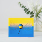 Oekraïense vlag van hoop briefkaart (Staand voorkant)