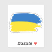 Oekraïense vlag verf textuur sticker (Vel)