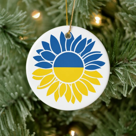 Oekraïense vlag zonnebloem keramisch ornament (Boom)