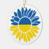 Oekraïense vlag zonnebloem keramisch ornament (Links)