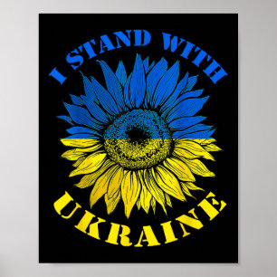 Oekraïense Vlag Zonnebloem Vintage T-shirt Oekraïe Poster