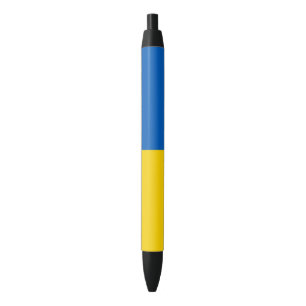 Oekraïense vlag zwarte inkt pen