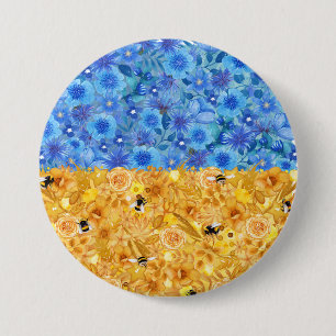 Oekraïense vlaggenButton Ronde Button 7,6 Cm