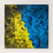 Oekraïense vlagmozaïek legpuzzel (Horizontaal)