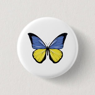 Oekraïense Vlinder Vlag Ronde Button 3,2 Cm