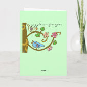 Oekraïense volkskunst lente verjaardag kaart (Achterkant)