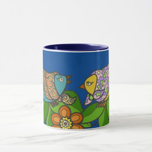 Oekraïense volksparter Spring BirdsMug Mok (Midden)