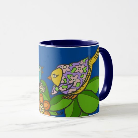 Oekraïense volksparter Spring BirdsMug Mok (Voorkant rechts)