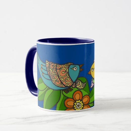 Oekraïense volksparter Spring BirdsMug Mok (Voorkant links)