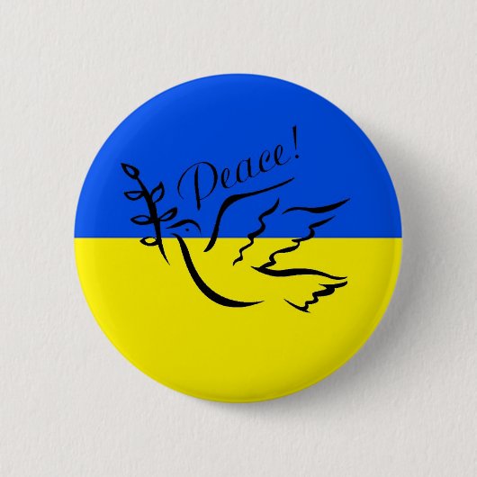 Oekraïense Vrede Ronde Button 5,7 Cm (Voorkant)