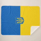 Oekraïense wapenschild sherpa deken (Voorkant (horizontaal))