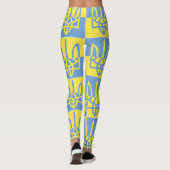 Oekraïense wapenstilstand Poseidon Trident Tryzub Leggings (Achterkant)