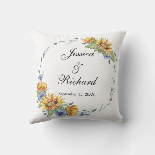 Oekraïense Waterverf Weddenschap gooiende kussen (Achterkant)