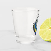 Oekraïense Wolf Symbool, Sterk, Trots Schot Glas (Links)