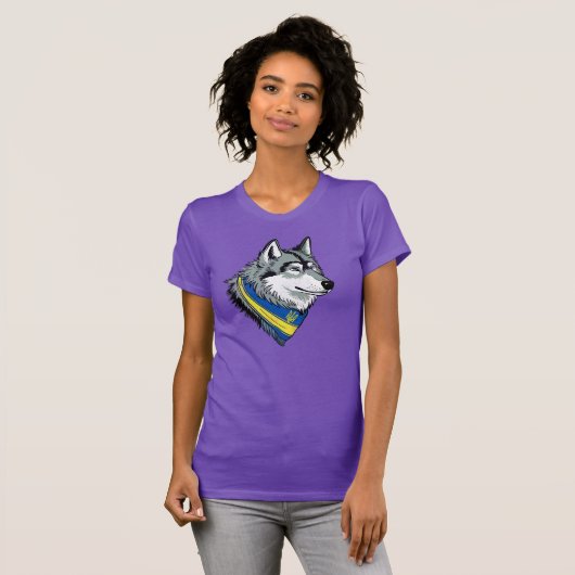 Oekraïense wolf symbool, sterke, trotse Oekraïne k T-shirt (Voorkant volledig)