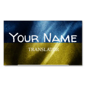 Oekraïense zijdevlag magnetisch visitekaartje (Voorkant)