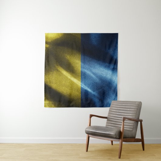 Oekraïense zijdevlag wandkleed (In Situ (horizontaal))