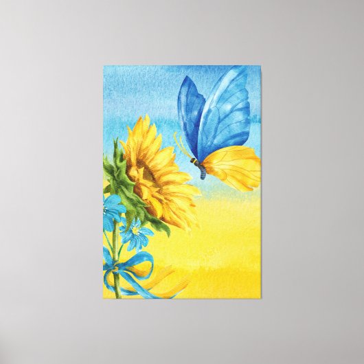 oekraïense zonnebloem canvas afdruk (Voorkant)
