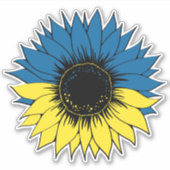 Oekraïense zonnebloem sticker (Voorkant)