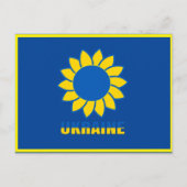 Oekraïense zonnebloem T-Shirt Trucker Hat Wham-O F Briefkaart (Voorkant)