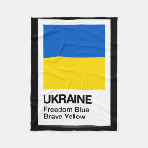 Oekraïne 2023 Oekraïense Vlagkleuren Vrijheid Blau Fleece Deken
