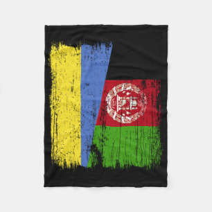 Oekraine Afghanistan Half Vlag Oekraïense Afghaans Fleece Deken