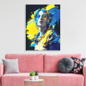 "Oekraïne" Alarm. Weep. Pijn. Canvas Afdruk (Insitu (Woonkamer))