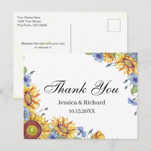 Oekraïne Aquarel Bedankkaart Briefkaart (Voorkant / Achterkant)