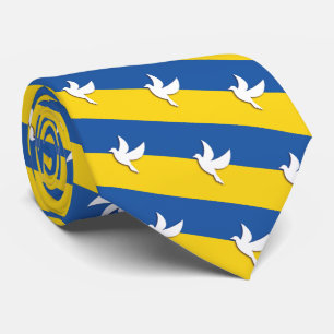 OEKRAÏNE BICOLOOR PEACE DOVE BLUE YELLOW FLAG STRO STROPDAS