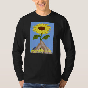 Oekraïne "blauwe gele" zonnebloem kleurrijk t-shirt