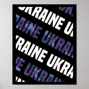 Oekraïne Camo Patroon Paarse Camouflage Poster