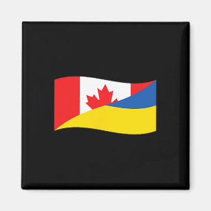 Oekraïne Canada Dubbele Vlag Eenheid Patriottische Magneet