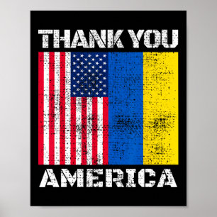 Oekraïne Dank Je Amerika Amerikaanse Steun 1 Poster