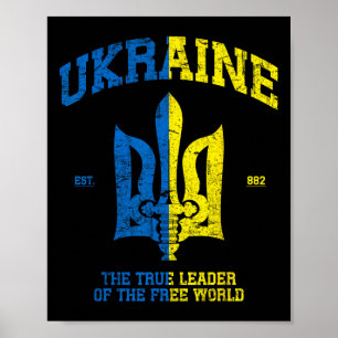 Oekraine De Leider Van De Vrije Wereld Vintage Oek Poster