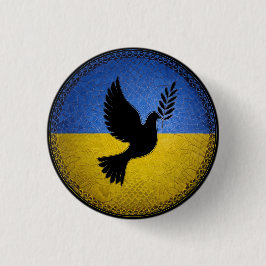 Oekraïne Dove of Peace Ronde Button 3,2 Cm