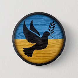 Oekraïne Dove of Peace Ronde Button 5,7 Cm