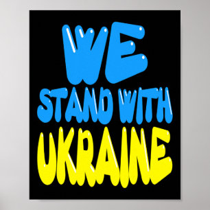 Oekraïne Drietand Oekraïense Vlag Oekraïense Vlag Poster
