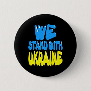Oekraïne Drietand Oekraïense Vlag Oekraïense Vlag Ronde Button 5,7 Cm