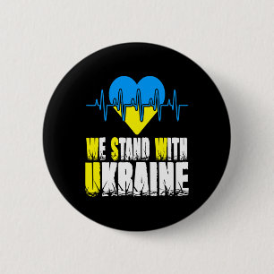 Oekraïne Drietand Oekraïense Vlag Oekraïense Vlag Ronde Button 5,7 Cm