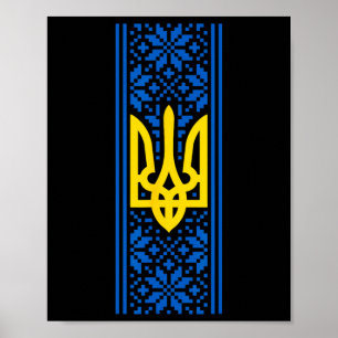 Oekraïne Drietand Vyshyvanka Kostuum President Zel Poster