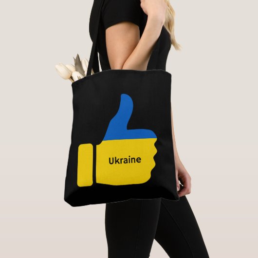 Oekraïne, duimen omhoog, Canvas tas (Dichtbij)