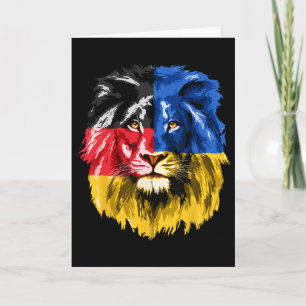 Oekraine Duitsland Vlag Leeuw Deutschland Oekraïen Kaart